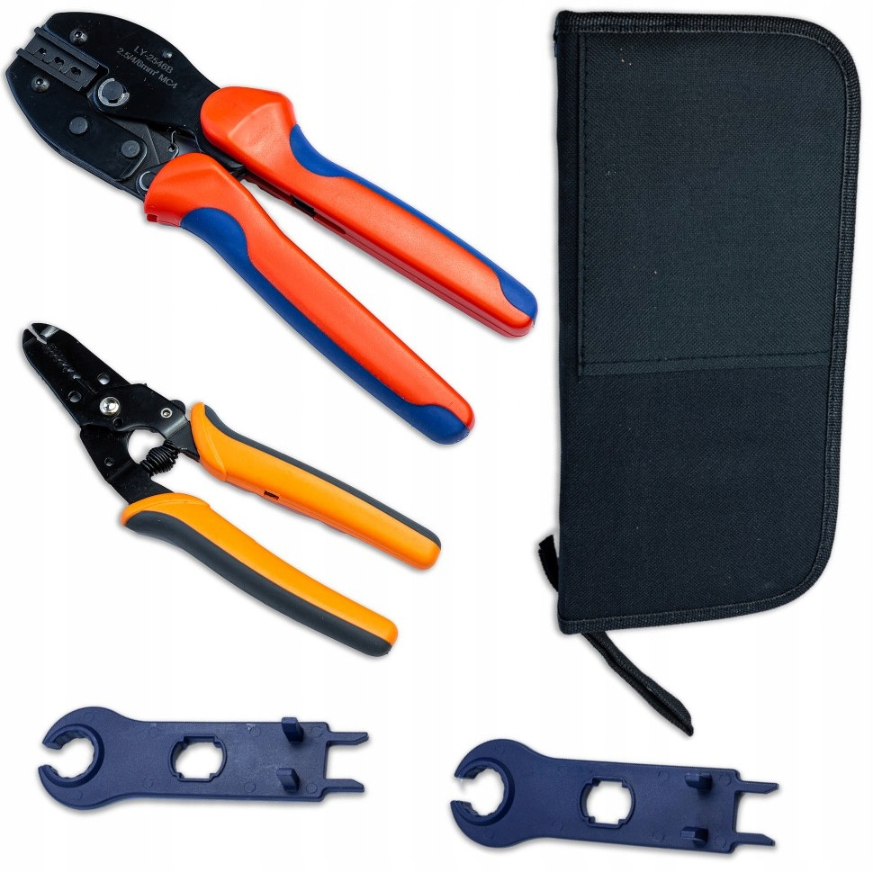 Set de scule pentru conectori MC4 (cleste de sertizare, dispozitiv de îndepărtare a izolației, chei) - imagine 15